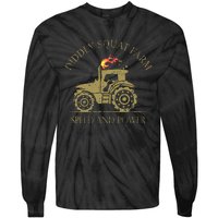 perfect tractor design diddly squat farm speed and power Tie-Dye Long Sleeve Shirt