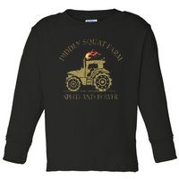 perfect tractor design diddly squat farm speed and power Toddler Long Sleeve Shirt