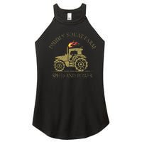 perfect tractor design diddly squat farm speed and power Women's Perfect Tri Rocker Tank