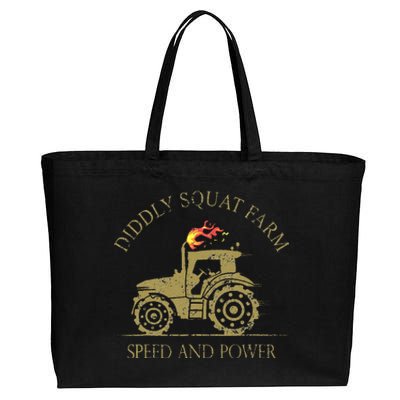 perfect tractor design diddly squat farm speed and power Cotton Canvas Jumbo Tote