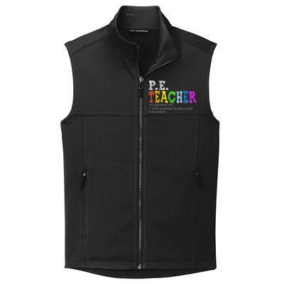 P.E. Teacher Definition Funny Physical Education Teacher Tee Collective Smooth Fleece Vest