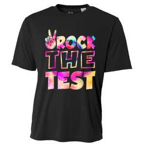 Peace Tie Dye Rock The Test Happy Testing Day Teacher Lover Cooling Performance Crew T-Shirt