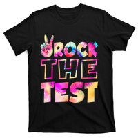 Peace Tie Dye Rock The Test Happy Testing Day Teacher Lover T-Shirt