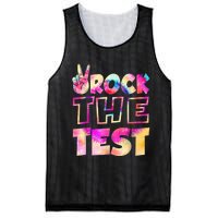 Peace Tie Dye Rock The Test Happy Testing Day Teacher Lover Mesh Reversible Basketball Jersey Tank