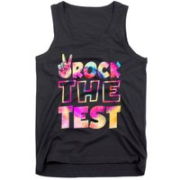 Peace Tie Dye Rock The Test Happy Testing Day Teacher Lover Tank Top