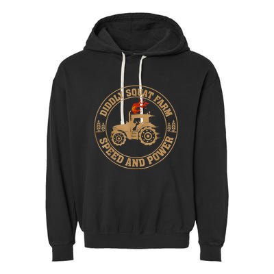 Perfect Tractor Design Diddly Squat Farm Speed And Power Garment-Dyed Fleece Hoodie