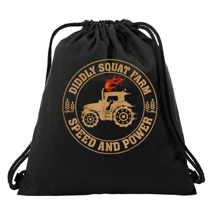 Perfect Tractor Design Diddly Squat Farm Speed And Power Drawstring Bag