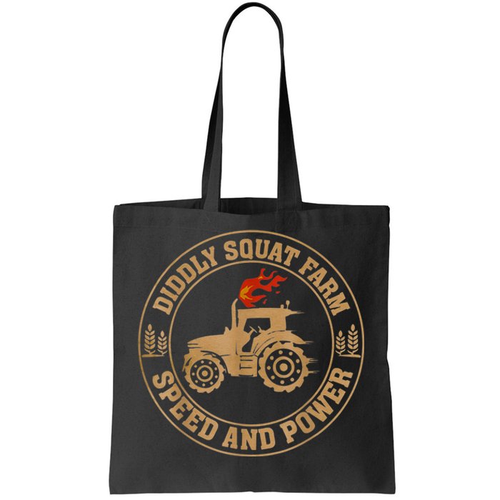 Perfect Tractor Design Diddly Squat Farm Speed And Power Tote Bag