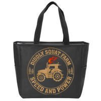 Perfect Tractor Design Diddly Squat Farm Speed And Power Zip Tote Bag