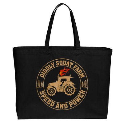 Perfect Tractor Design Diddly Squat Farm Speed And Power Cotton Canvas Jumbo Tote