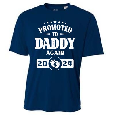 Promoted To Daddy Again Est 2024 Pregnancy Cooling Performance Crew T-Shirt