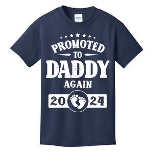 Promoted To Daddy Again Est 2024 Pregnancy Kids T-Shirt