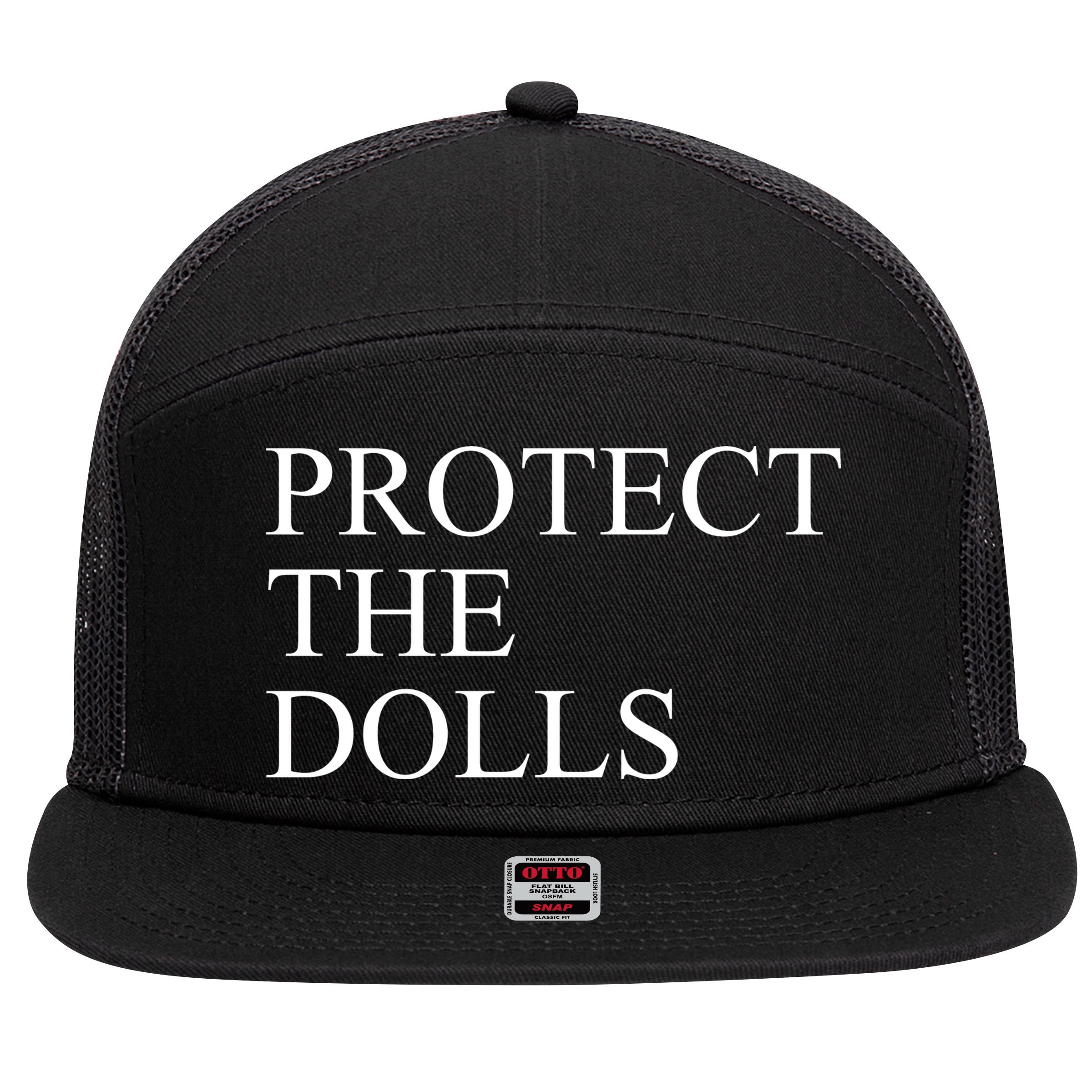 Protect The Dolls 7 Panel Mesh Trucker Snapback Hat