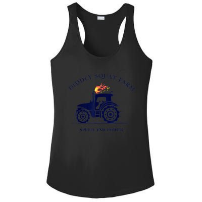 Perfect Tractor Design Diddly Squat Farm Speed And Power Ladies PosiCharge Competitor Racerback Tank