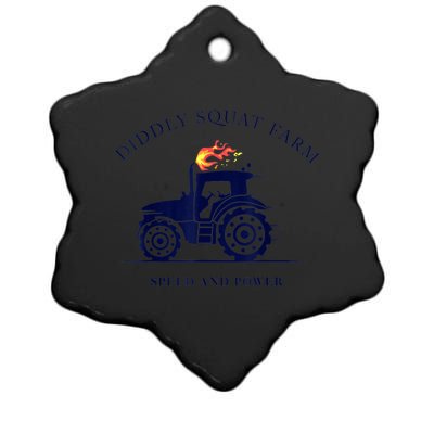 Perfect Tractor Design Diddly Squat Farm Speed And Power Ceramic Star Ornament