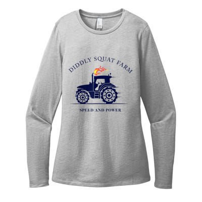 Perfect Tractor Design Diddly Squat Farm Speed And Power Womens CVC Long Sleeve Shirt