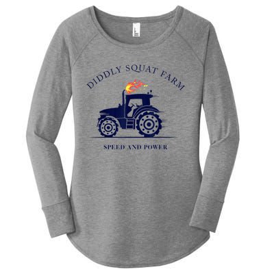 Perfect Tractor Design Diddly Squat Farm Speed And Power Women's Perfect Tri Tunic Long Sleeve Shirt