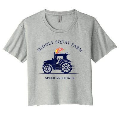 Perfect Tractor Design Diddly Squat Farm Speed And Power Women's Crop Top Tee