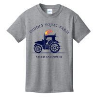 Perfect Tractor Design Diddly Squat Farm Speed And Power Kids T-Shirt