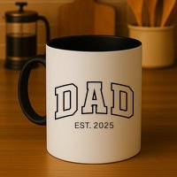 Promoted To Dad Est 2025 Daddy To Be Gifts First Time Dad Mug