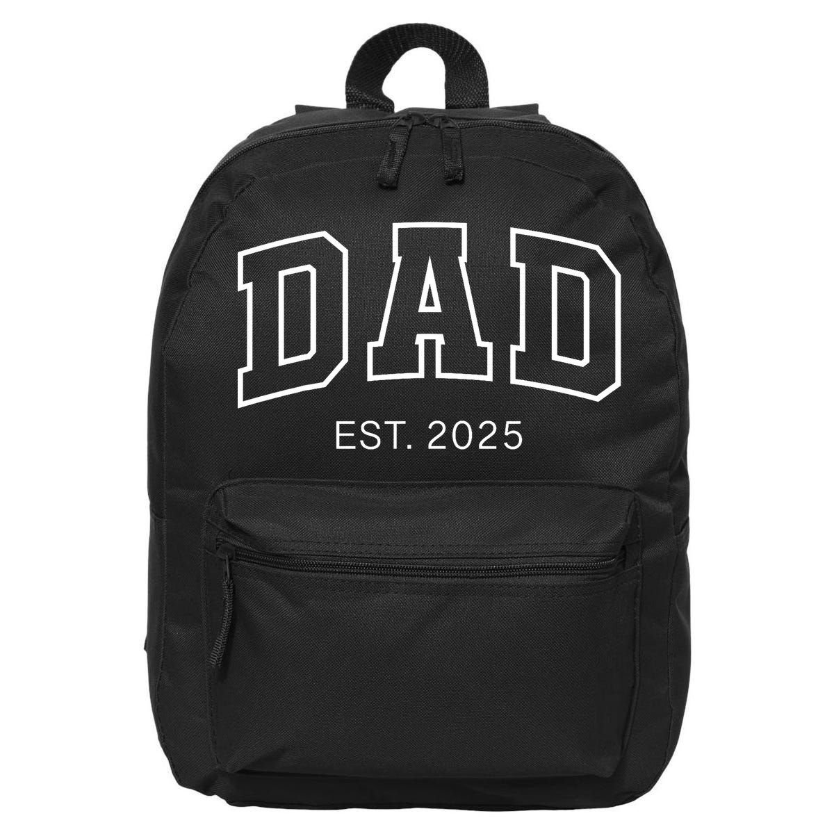 Promoted To Dad Est 2025 Daddy To Be Gifts First Time Dad 16 in Basic Backpack