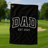 Promoted To Dad Est 2025 Daddy To Be Gifts First Time Dad Golf Towel