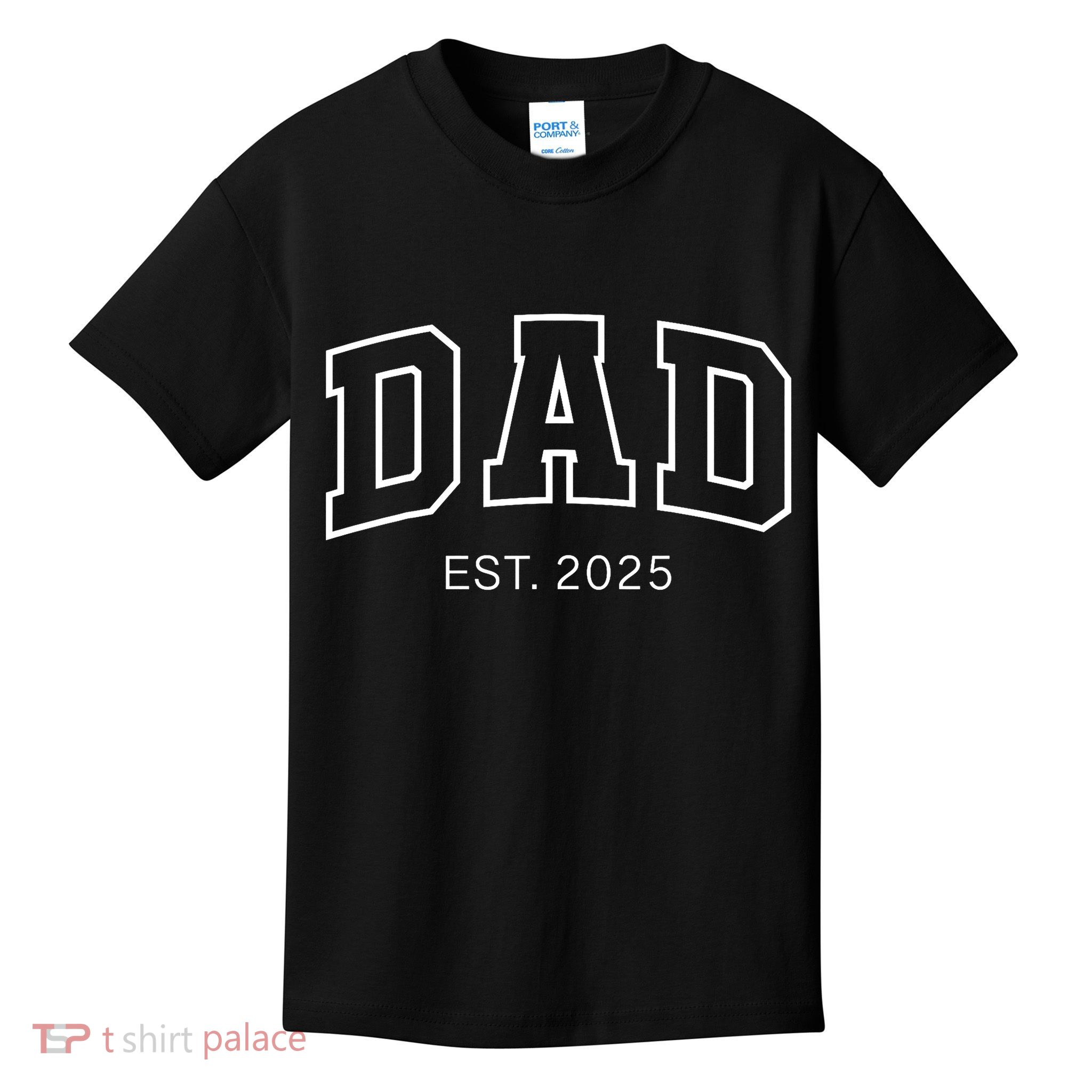 Promoted To Dad Est 2025 Daddy To Be Gifts First Time Dad Kids T-Shirt