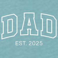 Promoted To Dad Est 2025 Daddy To Be Gifts First Time Dad Sueded Cloud Jersey T-Shirt
