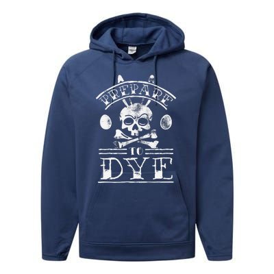 Prepare To Dye Bunny Skull Tattoo Funny Easter Performance Fleece Hoodie