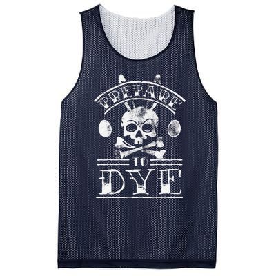 Prepare To Dye Bunny Skull Tattoo Funny Easter Mesh Reversible Basketball Jersey Tank