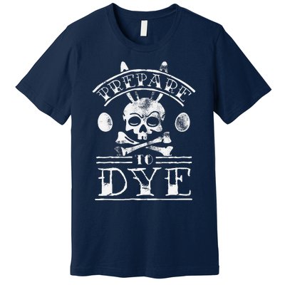 Prepare To Dye Bunny Skull Tattoo Funny Easter Premium T-Shirt