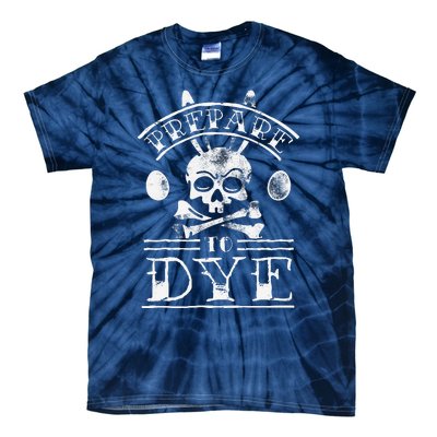 Prepare To Dye Bunny Skull Tattoo Funny Easter Tie-Dye T-Shirt