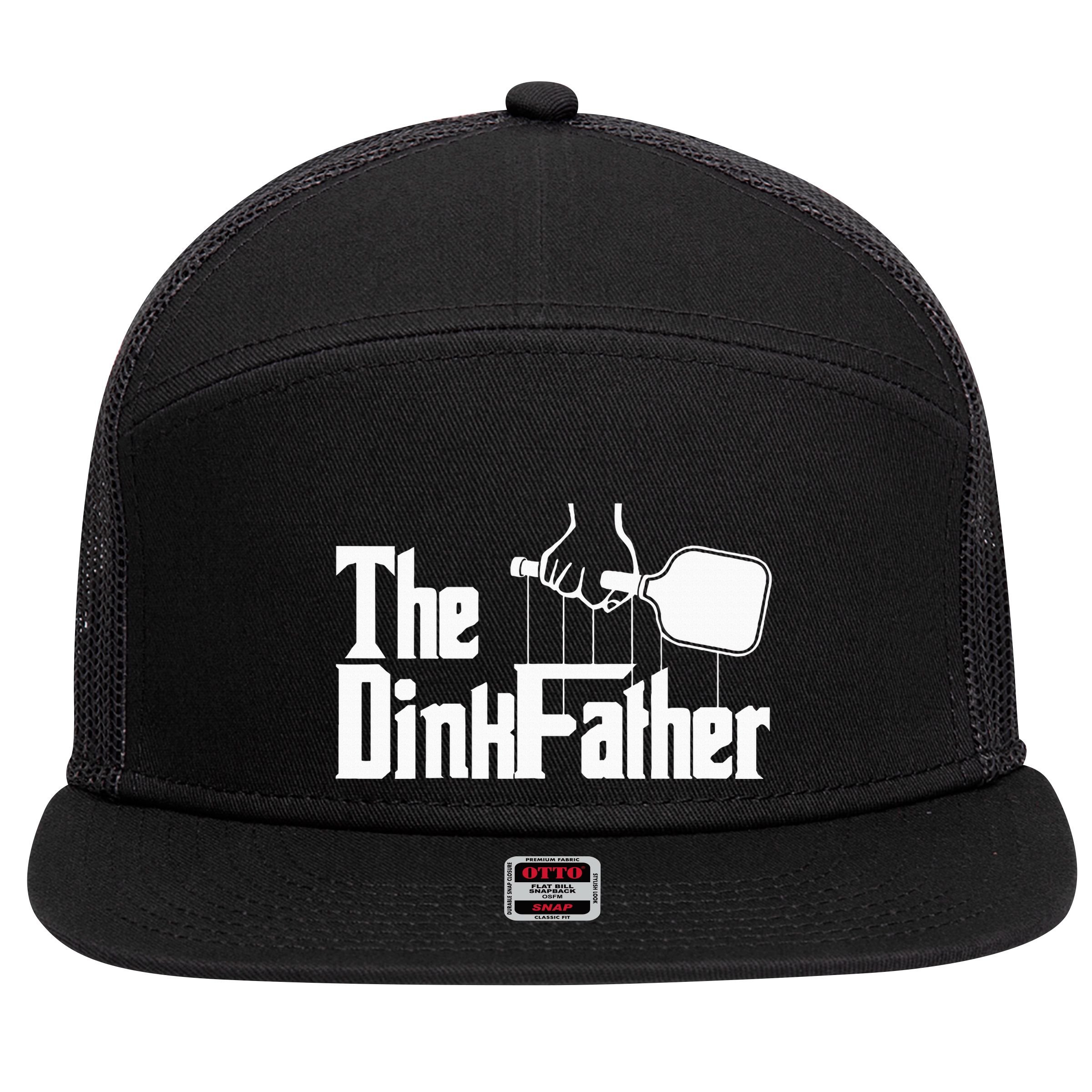 Pickleball The Dinkfather funny sport lovers  7 Panel Mesh Trucker Snapback Hat