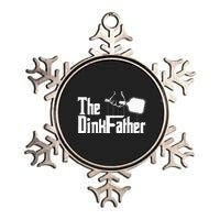 Pickleball The Dinkfather funny sport lovers  Metallic Star Ornament