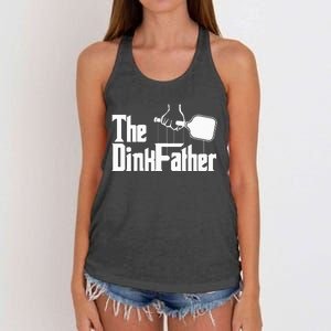 Pickleball The Dinkfather funny sport lovers  Women's Knotted Racerback Tank