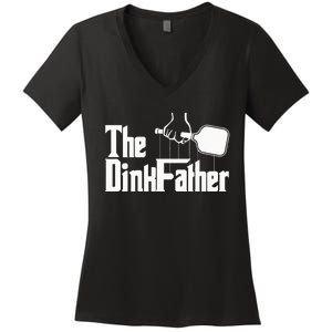 Pickleball The Dinkfather funny sport lovers  Women's V-Neck T-Shirt