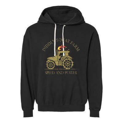 Perfect Tractor Design Diddly Squat Farm Speed And Power Garment-Dyed Fleece Hoodie