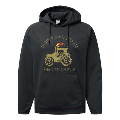 Perfect Tractor Design Diddly Squat Farm Speed And Power Performance Fleece Hoodie