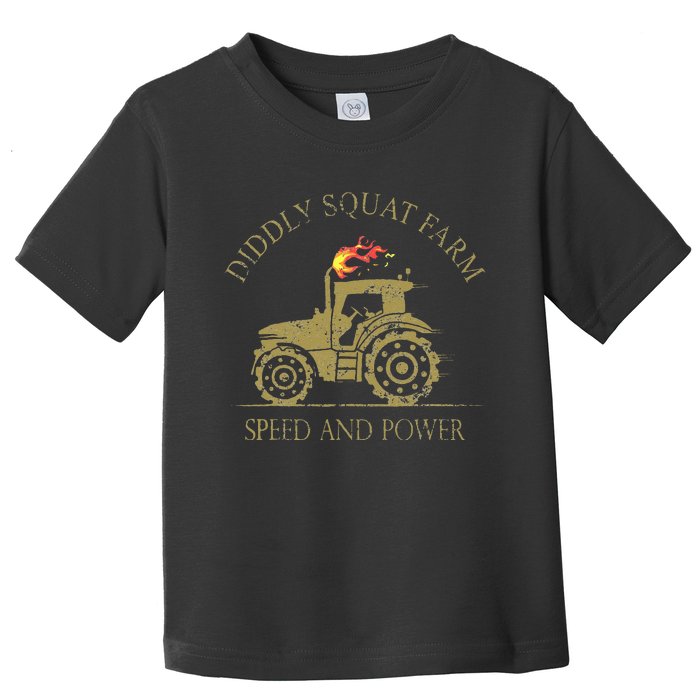 Perfect Tractor Design Diddly Squat Farm Speed And Power Toddler T-Shirt