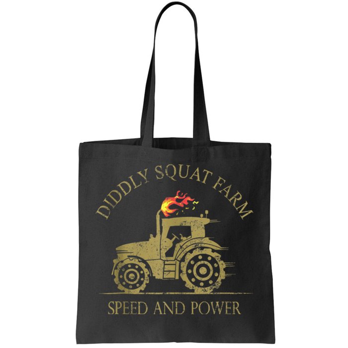 Perfect Tractor Design Diddly Squat Farm Speed And Power Tote Bag