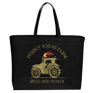 Perfect Tractor Design Diddly Squat Farm Speed And Power Cotton Canvas Jumbo Tote