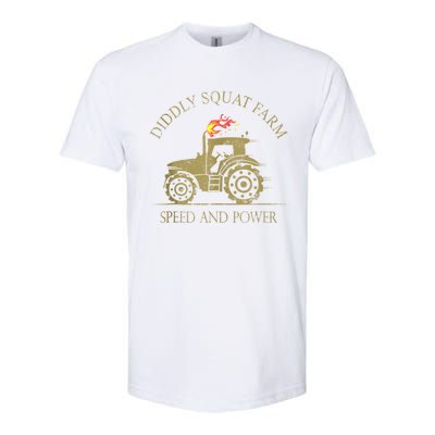 Perfect Tractor Design Diddly Squat Farm Speed And Power Softstyle® CVC T-Shirt