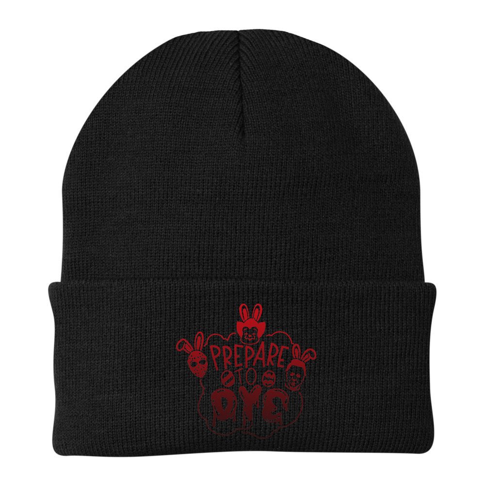Prepare To Dye Horror Easter Day Movie Eggs Hunting Bunny Beanie