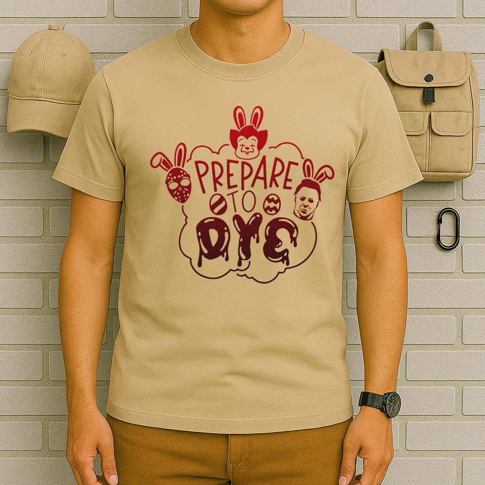 Prepare To Dye Horror Easter Day Movie Eggs Hunting Bunny T-Shirt