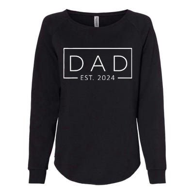 Promoted To Daddy Est 2024 FatherS Day First Time Dad 2024 Womens California Wash Sweatshirt