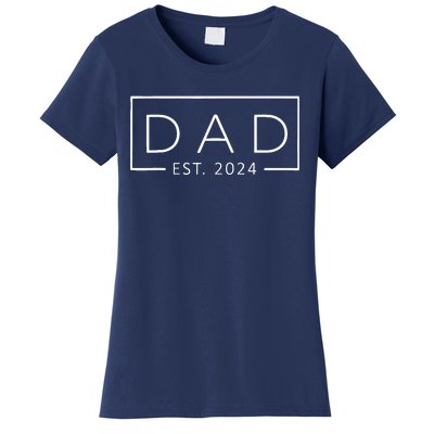 Promoted To Daddy Est 2024 FatherS Day First Time Dad 2024 Women's T-Shirt