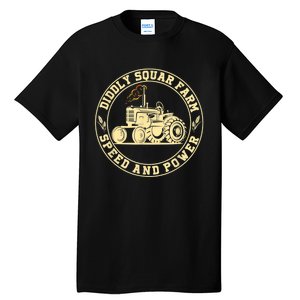 Perfect Tractor Design Diddly Squat Farm Speed And Power Tall T-Shirt