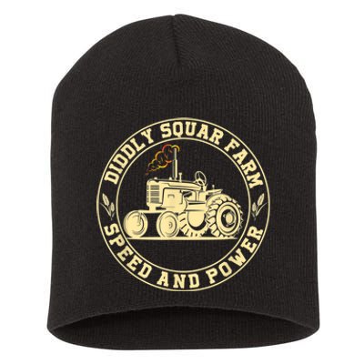 Perfect Tractor Design Diddly Squat Farm Speed And Power Short Acrylic Beanie