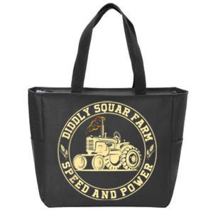 Perfect Tractor Design Diddly Squat Farm Speed And Power Zip Tote Bag