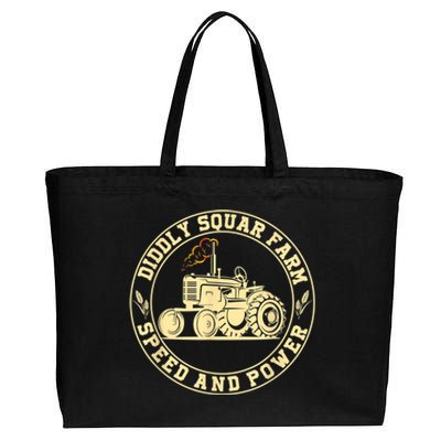 Perfect Tractor Design Diddly Squat Farm Speed And Power Cotton Canvas Jumbo Tote